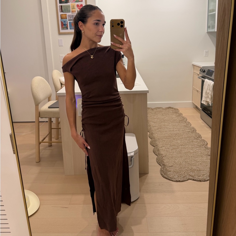 Lioness Brown Knit Maxi Dress - NWT - XS